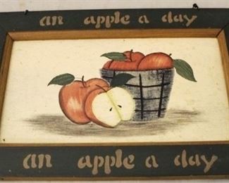 725 - An Apple A Day wood sign 9 1/2 x 14

