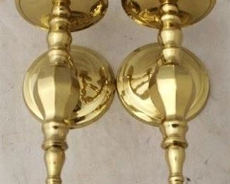 738 - Pair brass wall sconces 9 1/2" tall
