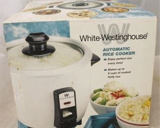 759 - White Westinghouse rice cooker in box
