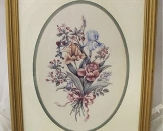 776 - Framed floral print 22 1/2 x 18 1/2
