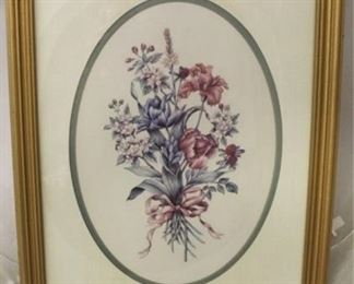 777 - Framed floral print 22 1/2 x 18 1/2
