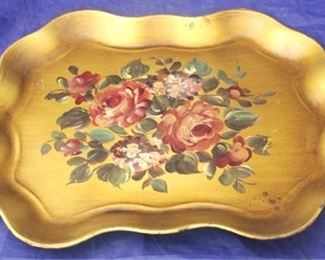 811 - Painted metal tray 17 x 14
