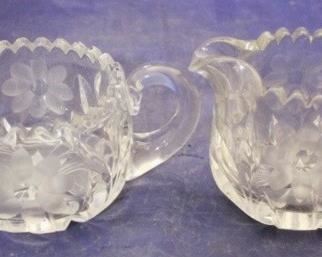 841 - Press cut creamer & sugar
