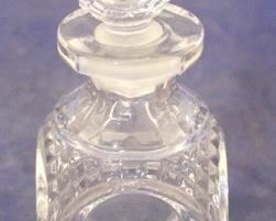 847 - Early pressed glass cologne bottle 7" tall

