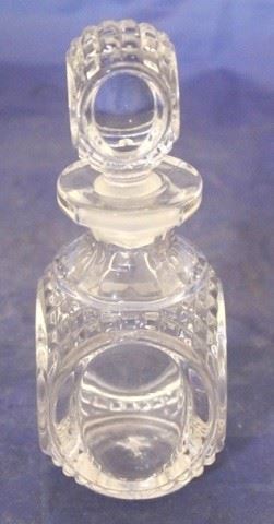 847 - Early pressed glass cologne bottle 7" tall
