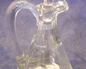 848 - Glass cruet 7" tall
