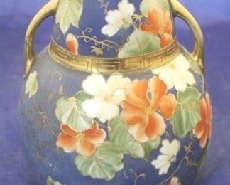 859 - Nippon vase with handles 7" tall
