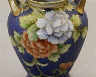 879 - Nippon painted vase with handles 5 1/2" tall

