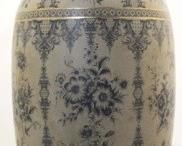 883 - Oriental pottery vase 36" tall
