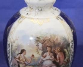 890 - Porcelain bottle 9 1/2" tall