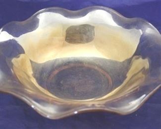 891 - Carnival glass marigold bowl 9 1/2" round
