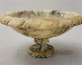 917 - Marble compote 4" x 7 1/2" round
