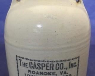 932 - Casper Co stoneware jug - no handle 10 1/2" tall
