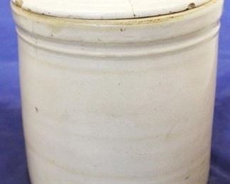 935 - 4 Gallon crock with lid 10 1/2" tall
