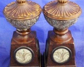 976 - Pair Decorative urns 10" tall
