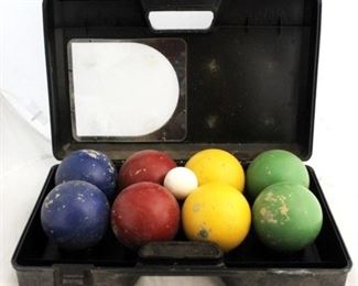1001 - Bocce ball set in case
