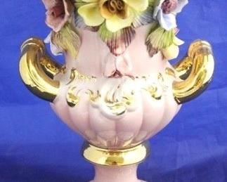 1022 - Capodimonte Italian vase 11 1/4" tall
