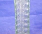 1029 - Depression green glass swung vase 10 3/4" tall
