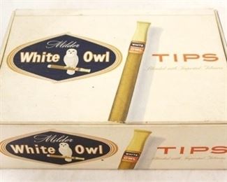 1059 - White owl tips cigar box 8 1/2 x 6
