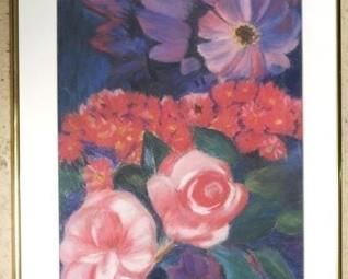 1074 - Framed pastel drawing 16 x 22

