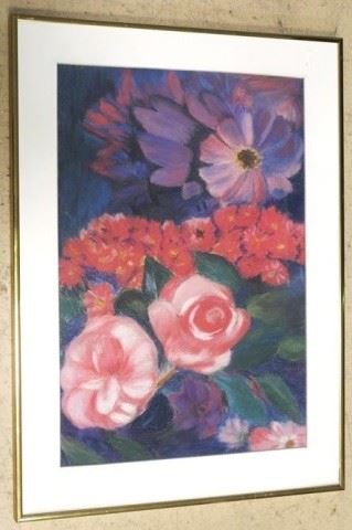 1074 - Framed pastel drawing 16 x 22
