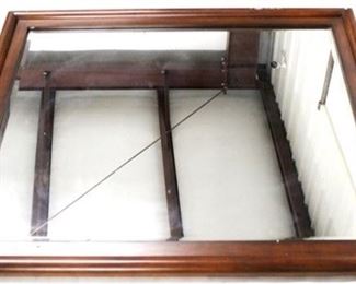 1078 - Large wood framed mirror 45 x 40
