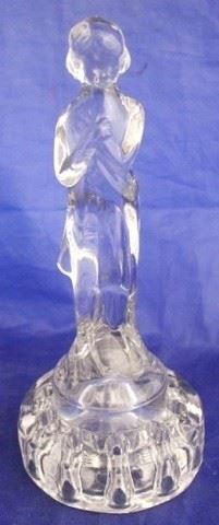 1112 - Cambridge Draped Lady crystal flower frog 9 1/2" tall
