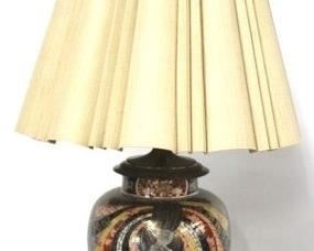 1505 - Oriental table lamp 26" tall
