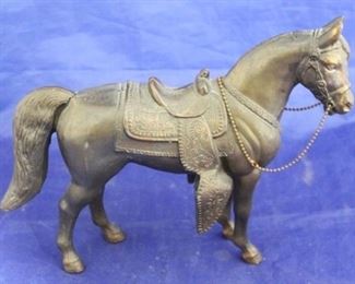1527 - Copper plated horse statue 10 x 8
