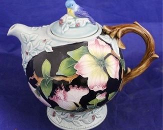 1534 - J W McCall teapot w/ stand 8 1/2 x 8 1/2
