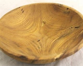 1687 - Signed & dated 2007 carved wood dough bowl 7 1/2" round
