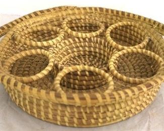 1701 - Gullah vintage sweetgrass basket 12 x 10
