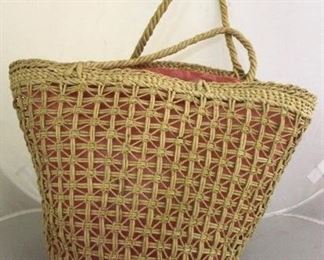 1705 - Vintage hand bag basket 18 x 13
