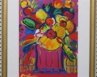 9010 - Pink vase giclee by Peter Max 22 x 27
