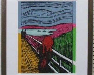 9017 - Scream giclee by Andy Warhol after Edvard Munch 22 x 25 1/2
