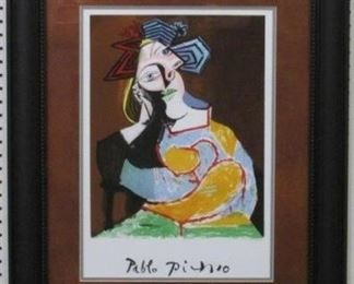 9021 - Seated Woman resting on Elbow giclee by Picasso 25 1/2 x 31 1/2
