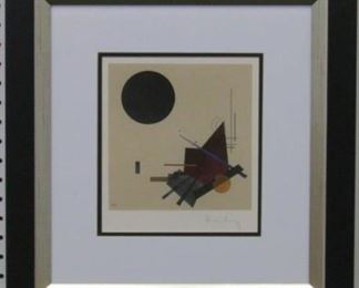 9023 - Black Relation by Wassily Kandinsky Signature on printing plate 19 x 18
