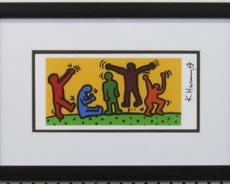9028 - Figures Dancing by Marc Chagall Signature on printing plate 21 x 14
