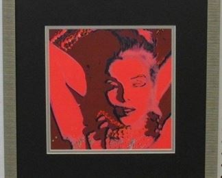 9031 - 1968 Marilyn Monroe serigraph by Bert Stern Done with Day-Glo ink COA on back 22 x 27

