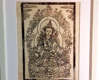 ink print on rice paper Tibet
