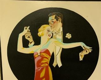 Great Gatsby Art deco painting 4 x 4