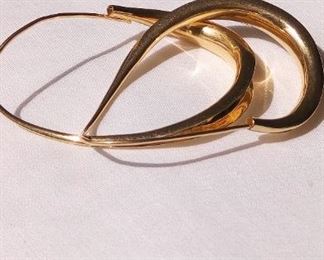 gold loop earrings