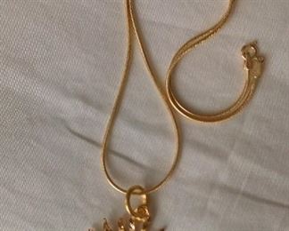 gold sun pendant and necklace Persia