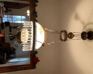 Butterfly oil lamp chandelier front hallway 