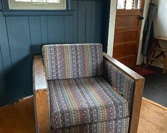 Pair of vintage wood framed chairs 
$150/pair