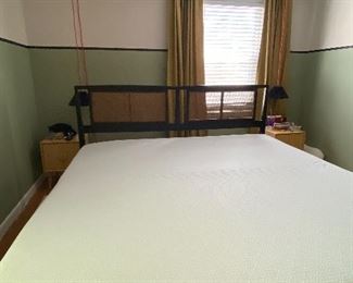 Custom vintage King size platform bed/headboard
$400
