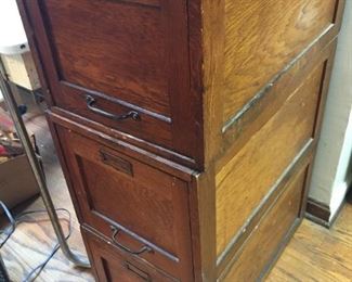 Wooden File cabinet.