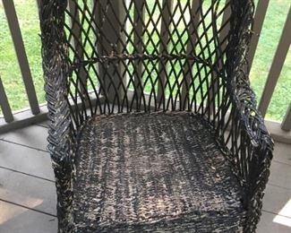 Pair of Wicker chairs.