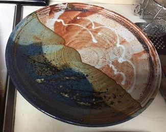 Handmade pottery plate.