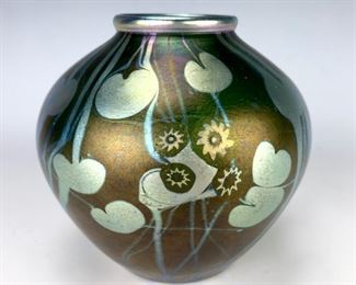 Tiffany Studios Dark Green Millefiori Vase - Lot 130